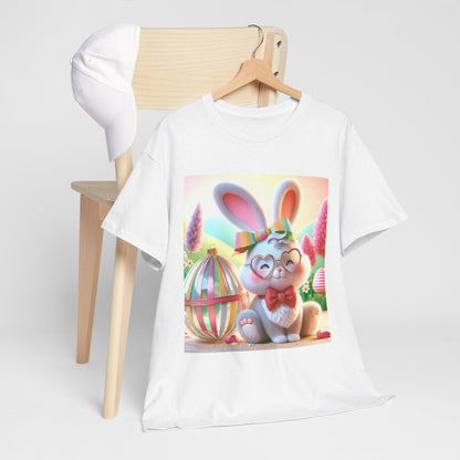 Easter Rabbit T-Shirt Unisex Heavyweight Cotton Tee Spring Holiday Fashion Cute Bunny Top - Toddcraft