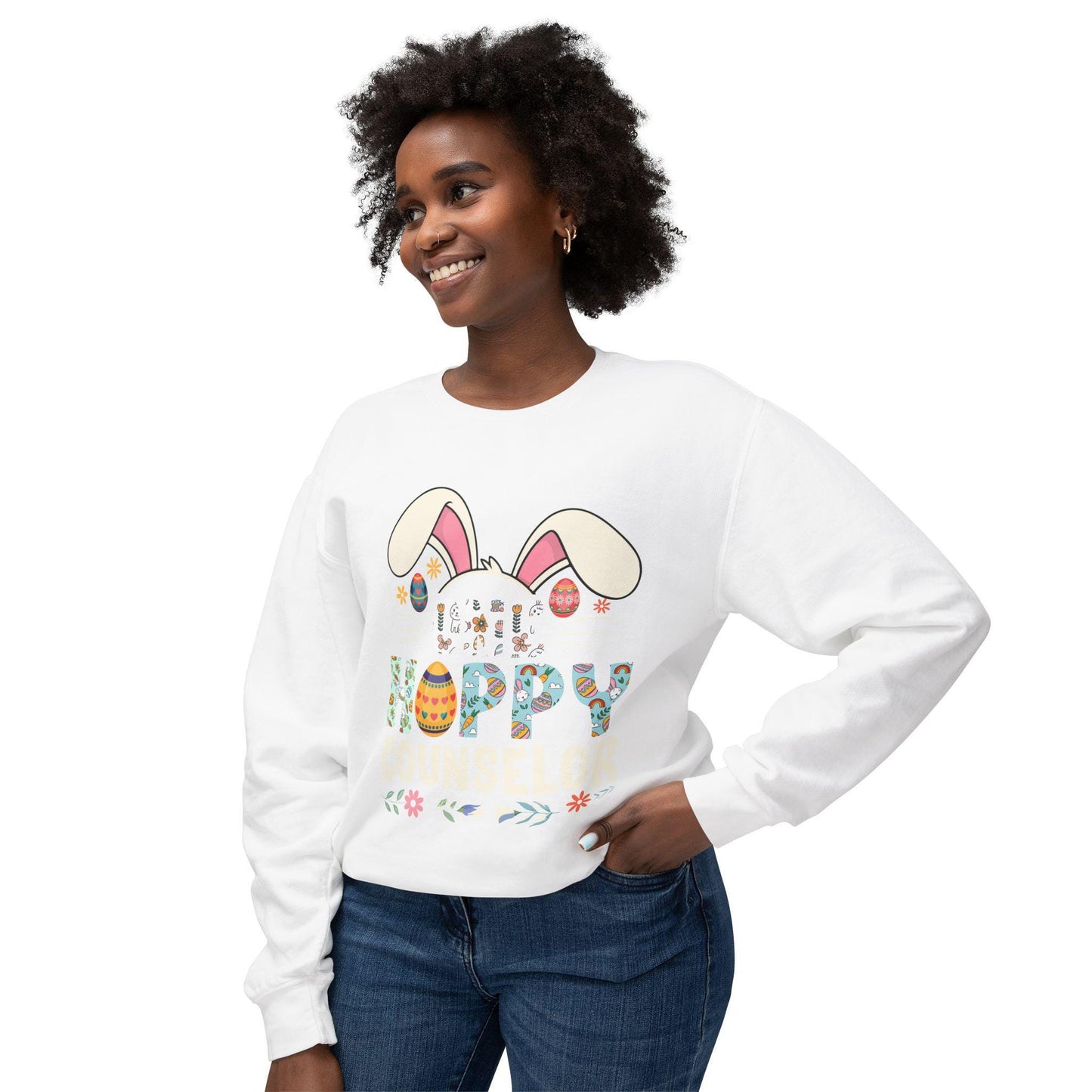 Joyful Camp Counselor Lightweight Crewneck Sweatshirt - Easter Gift, Spring Fashion, Cozy Wear - Toddcraft