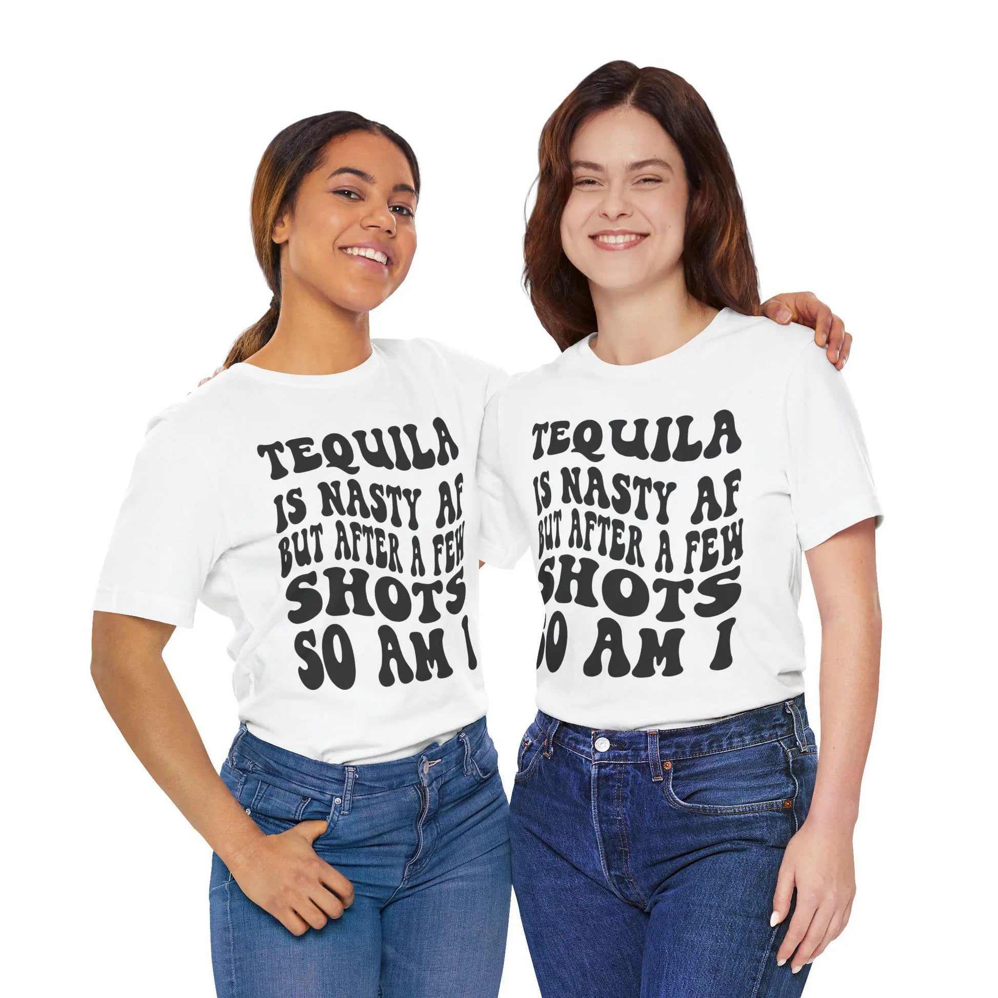 Tequila T-Shirt Unisex Funny Drinking Tee  "Nasty AF, A Few Shots So Am I" Party Animal Jersey Short Sleeve Gift - Toddcraft