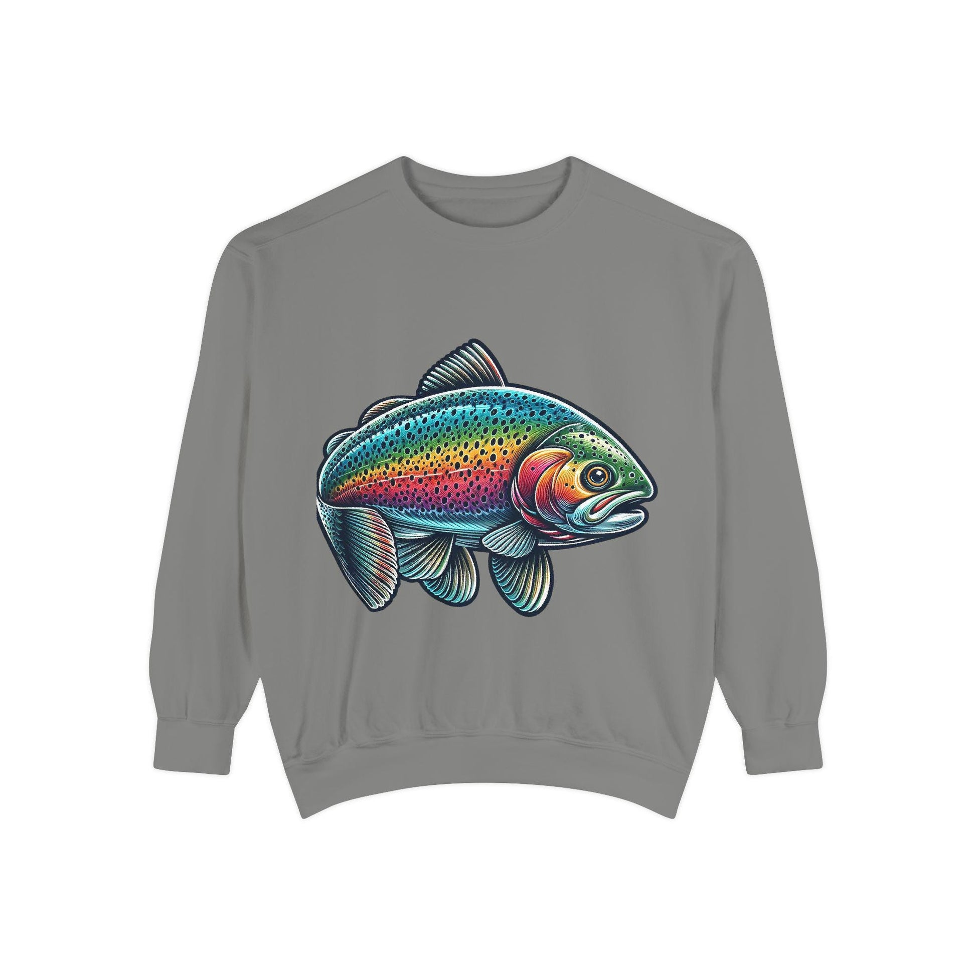 Colorful Rainbow Fish Unisex Sweatshirt, Eco-friendly Apparel, Casual Wear, Fishing Gift, Outdoor Lover's Fashion - Toddcraft