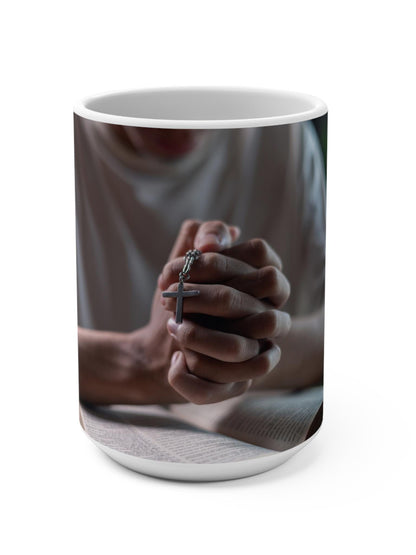 15oz Inspirational Faith Mug for Coffee Lovers  Christian Sobriety Gift Promoting World Peace & Humanity - Toddcraft