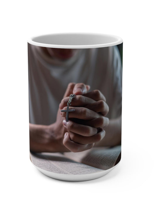 15oz Inspirational Faith Mug for Coffee Lovers  Christian Sobriety Gift Promoting World Peace & Humanity - Toddcraft