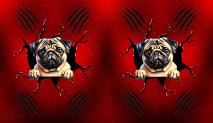 40oz Insulated Pug Travel Mug - Stainless Steel Tumbler for Hot & Cold Drinks, Cute Dog Lover Gift - Toddcraft