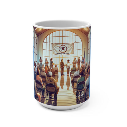 90 Day Fiancé Mug: 90 Meetings in 90 Days - Perfect Gift for Fans, AA, Sobriety & Recovery Support - Toddcraft