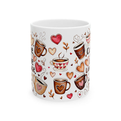 Adorable Ceramic Mug: Valentine's Gift for Coffee & Tea Lovers, Cute Design, Dishwasher Safe - Toddcraft
