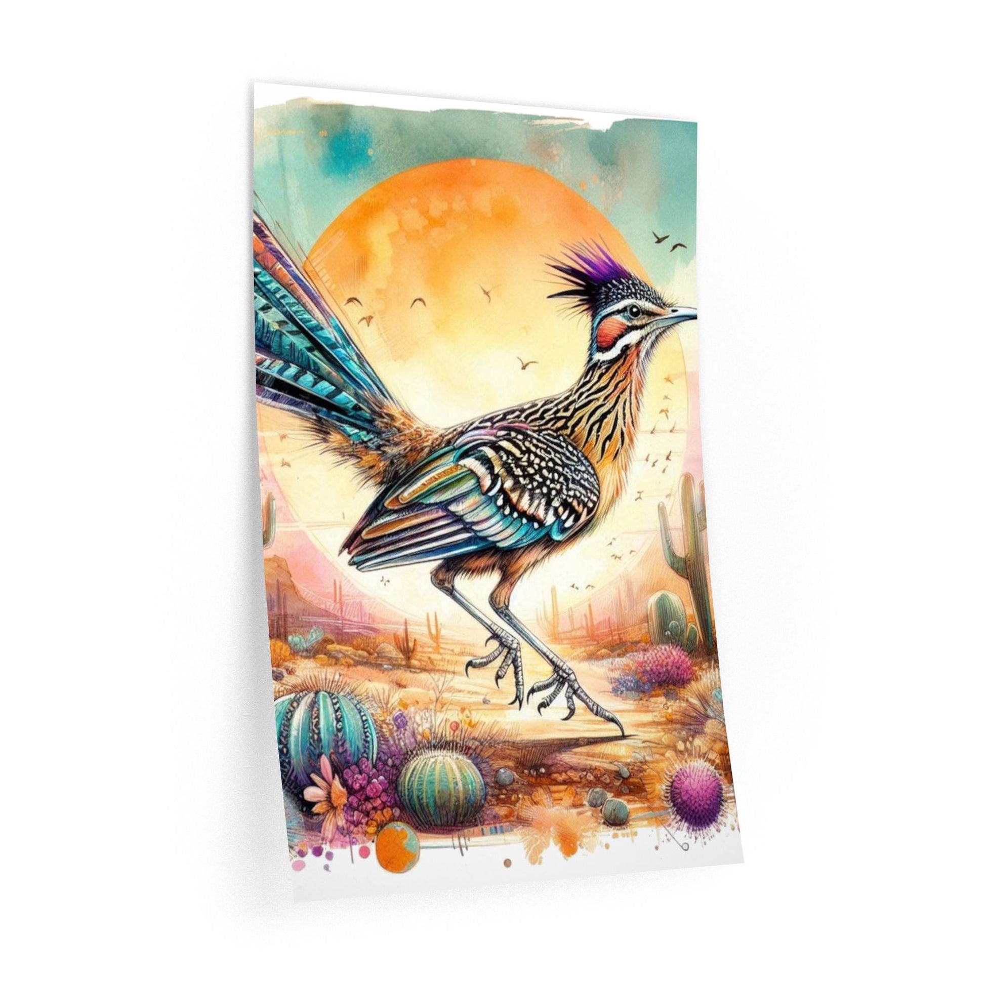 Arizona Desert Wall Decals with Roadrunner State Bird  Southwest Landscape Stickers for Home Décor & Nursery - Toddcraft