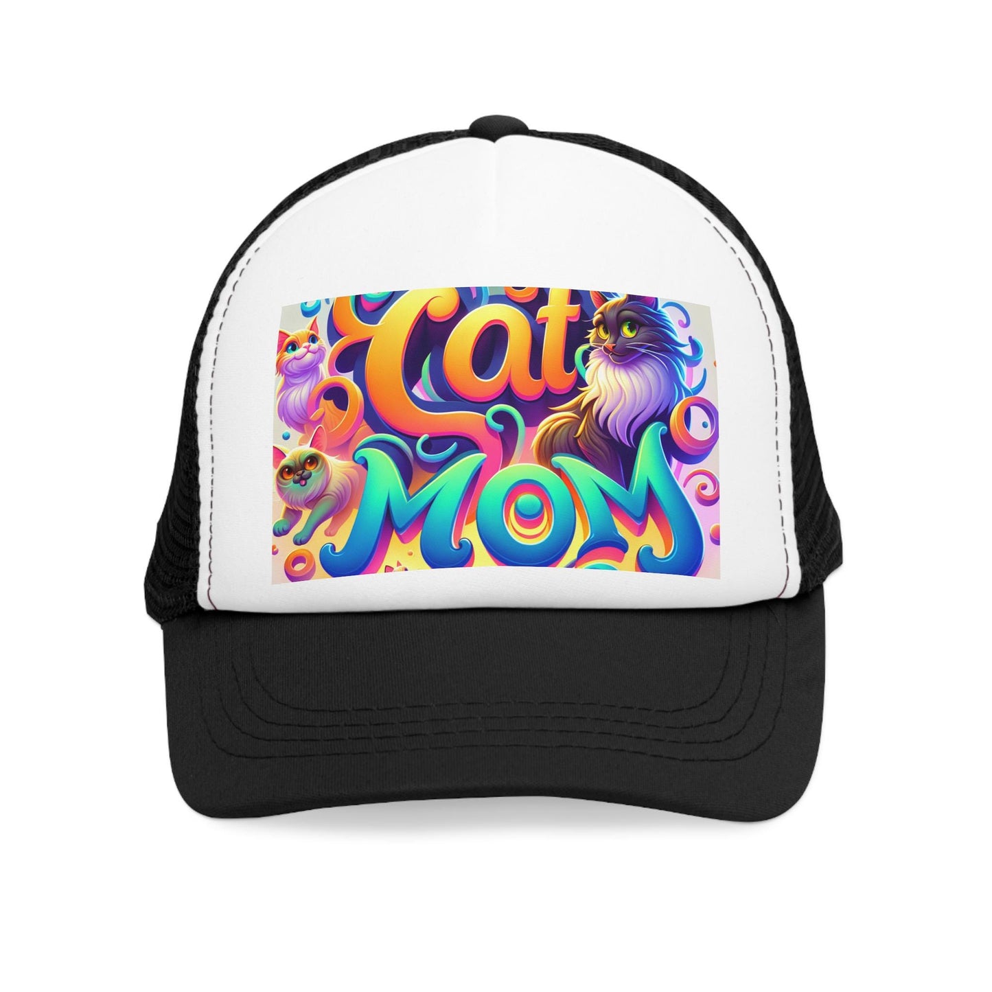 Breathable Mesh Snapback: Lightweight Summer Trucker Hat for Outdoor Activities & Sports gift from children to their cat loving parents - Toddcraft