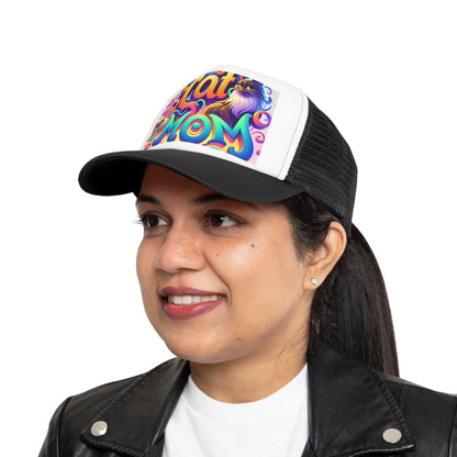 Breathable Mesh Snapback: Lightweight Summer Trucker Hat for Outdoor Activities & Sports gift from children to their cat loving parents - Toddcraft