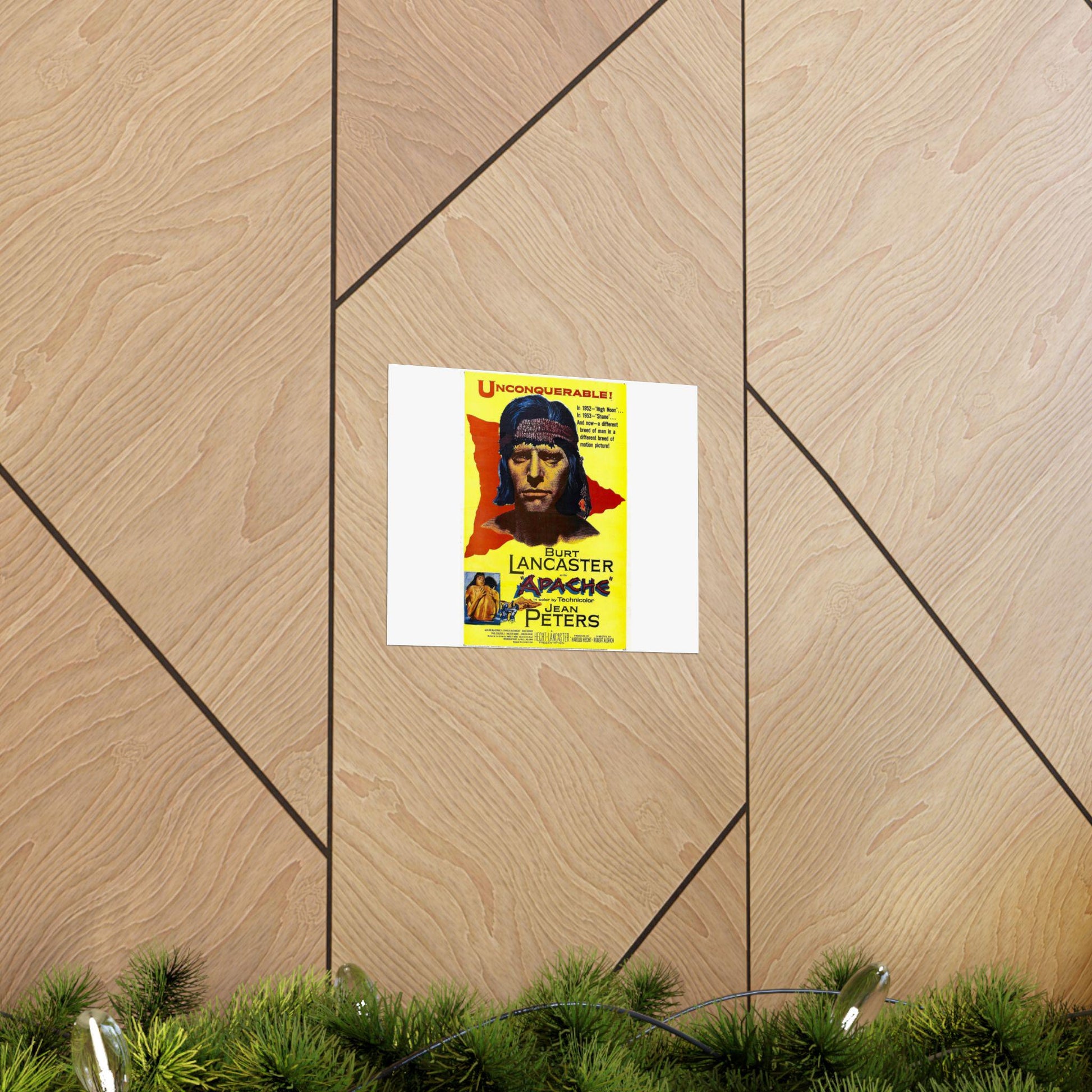 Burt Lancaster Apache Movie Poster - High Definition Matte Horizontal Vintage Wall Art Print - Toddcraft