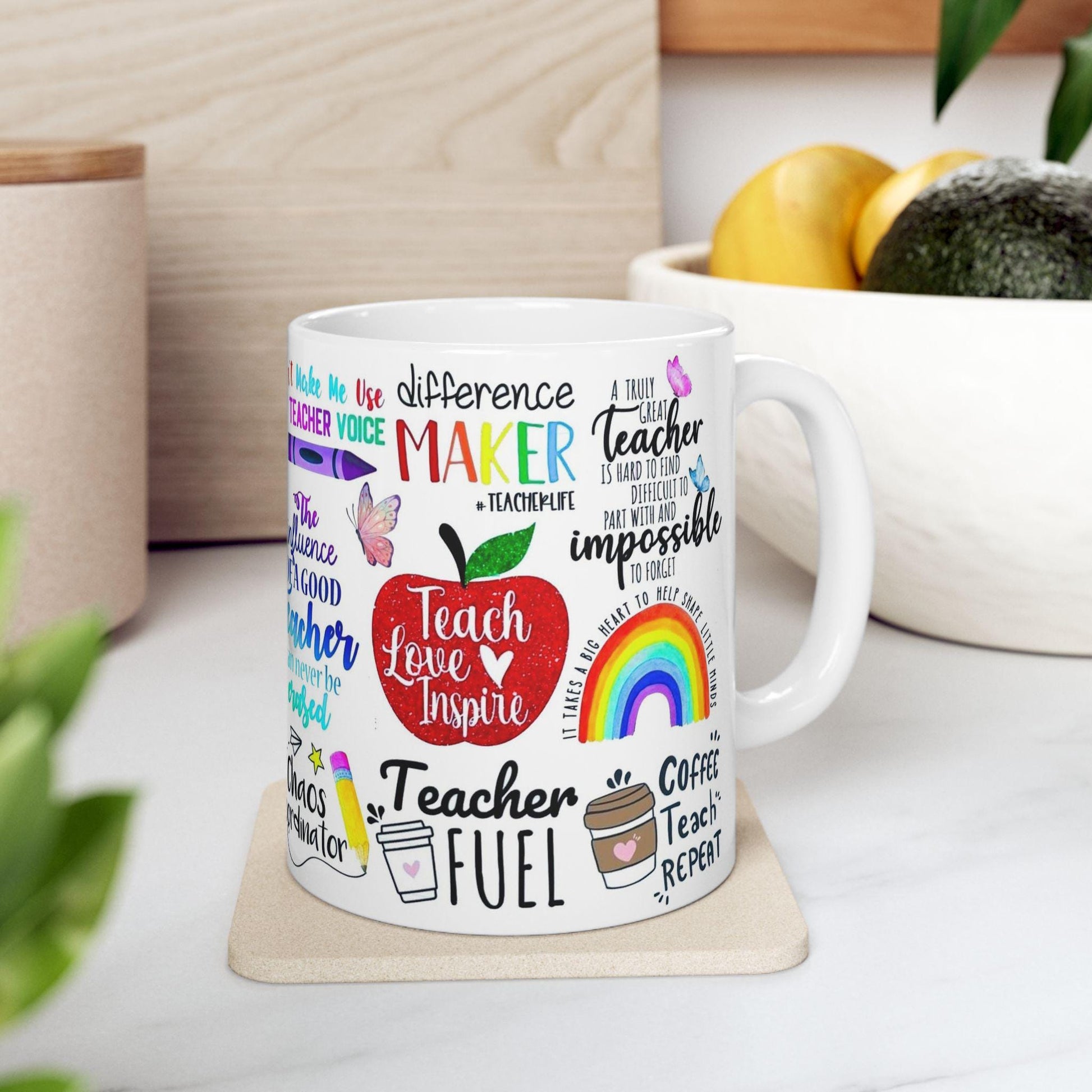 Ceramic Coffee Mug 11oz & 15oz  Chaos Coordinator Teacher Gift, Funny Educator Tea Cup, Unique Classroom Present - Toddcraft