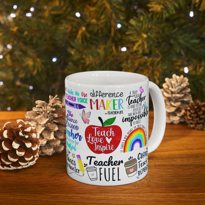 Ceramic Coffee Mug 11oz & 15oz  Chaos Coordinator Teacher Gift, Funny Educator Tea Cup, Unique Classroom Present - Toddcraft