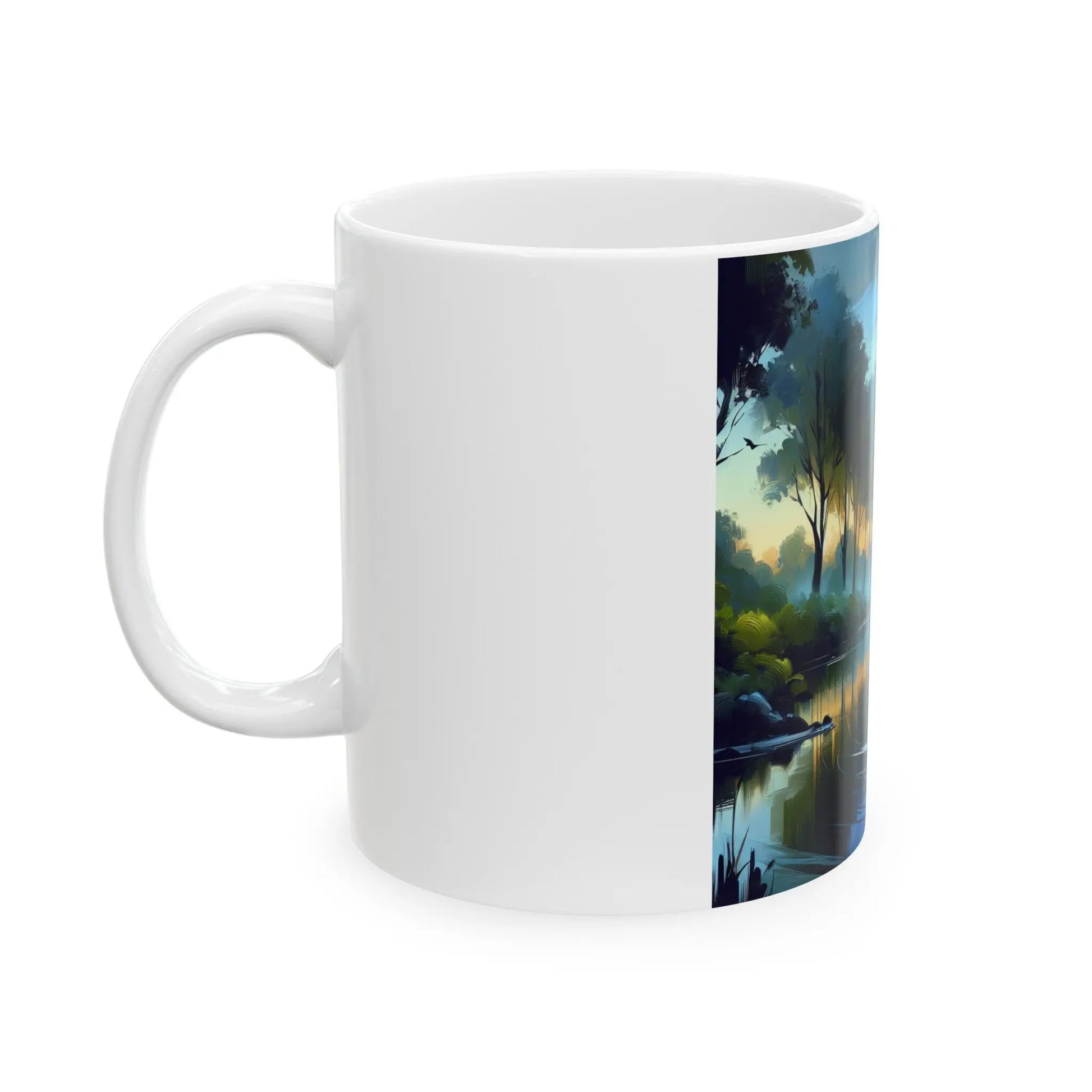 Ceramic Fishing Coffee Mug - Outdoor Travel Cup for Fishermen & Nature Lovers, Adventure Camper Gift - Toddcraft