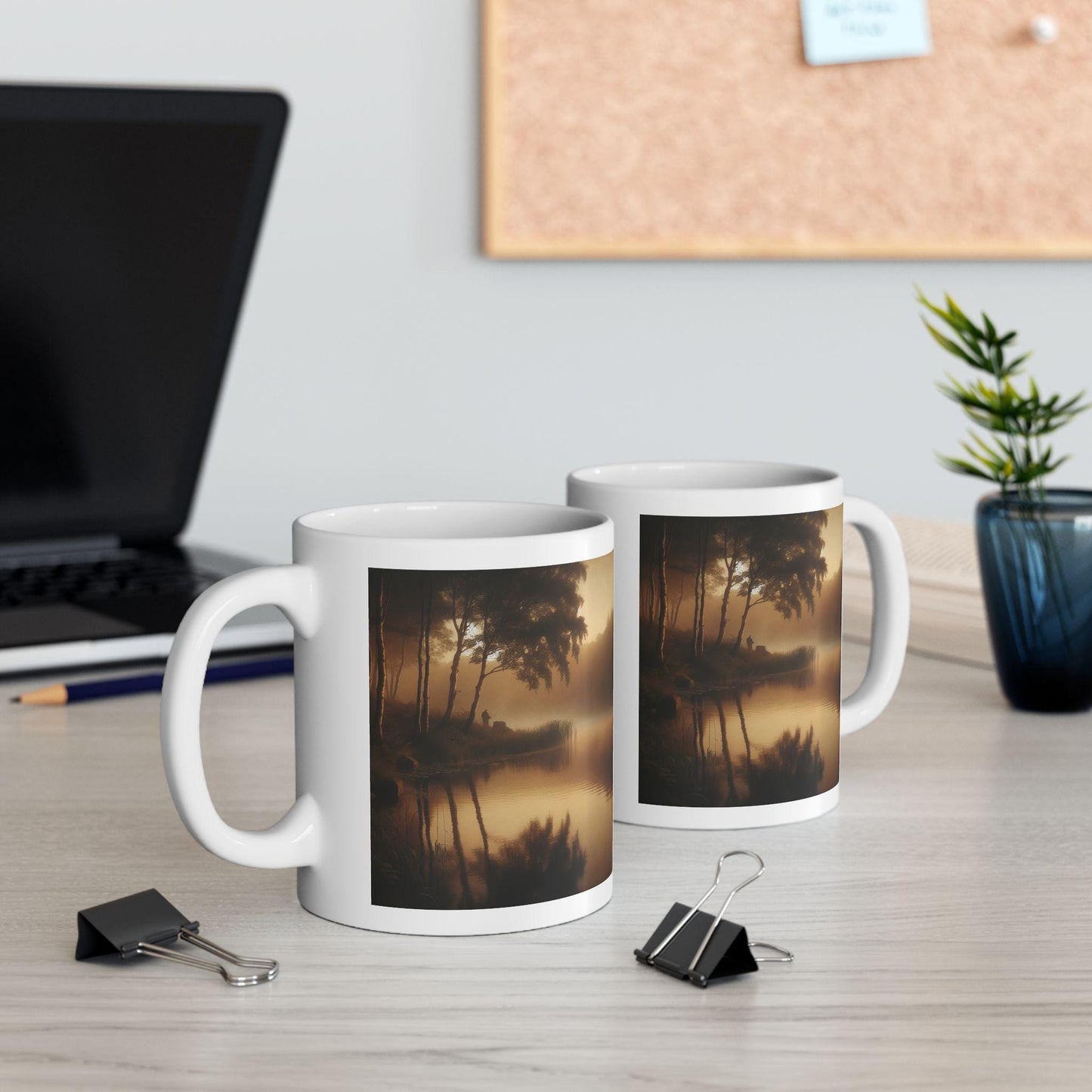 Ceramic Nature Mug for Coffee Lovers  Outdoor Inspired Coffee Cup, Rustic Gift for Hiking & Camping Enthusiasts - Toddcraft