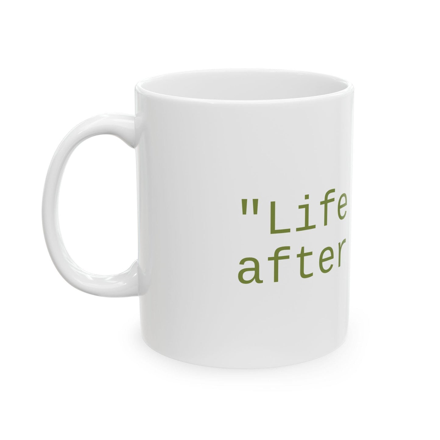 Coffee Lover Mug Ceramic: "Life Begins with Coffee" Tea Mug, 11oz & 15oz, Gift for Mom  Dad, Perfect Coffee  Tea Cup - Toddcraft