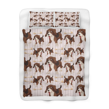Custom Dog-Themed Sherpa Fleece Blanket: Plush Throw for Cozy Home Snuggling & Pet Lover Gifts - Toddcraft