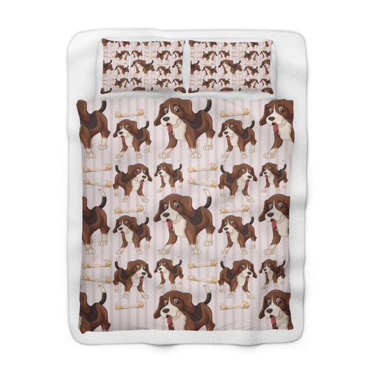 Custom Dog-Themed Sherpa Fleece Blanket: Plush Throw for Cozy Home Snuggling & Pet Lover Gifts - Toddcraft