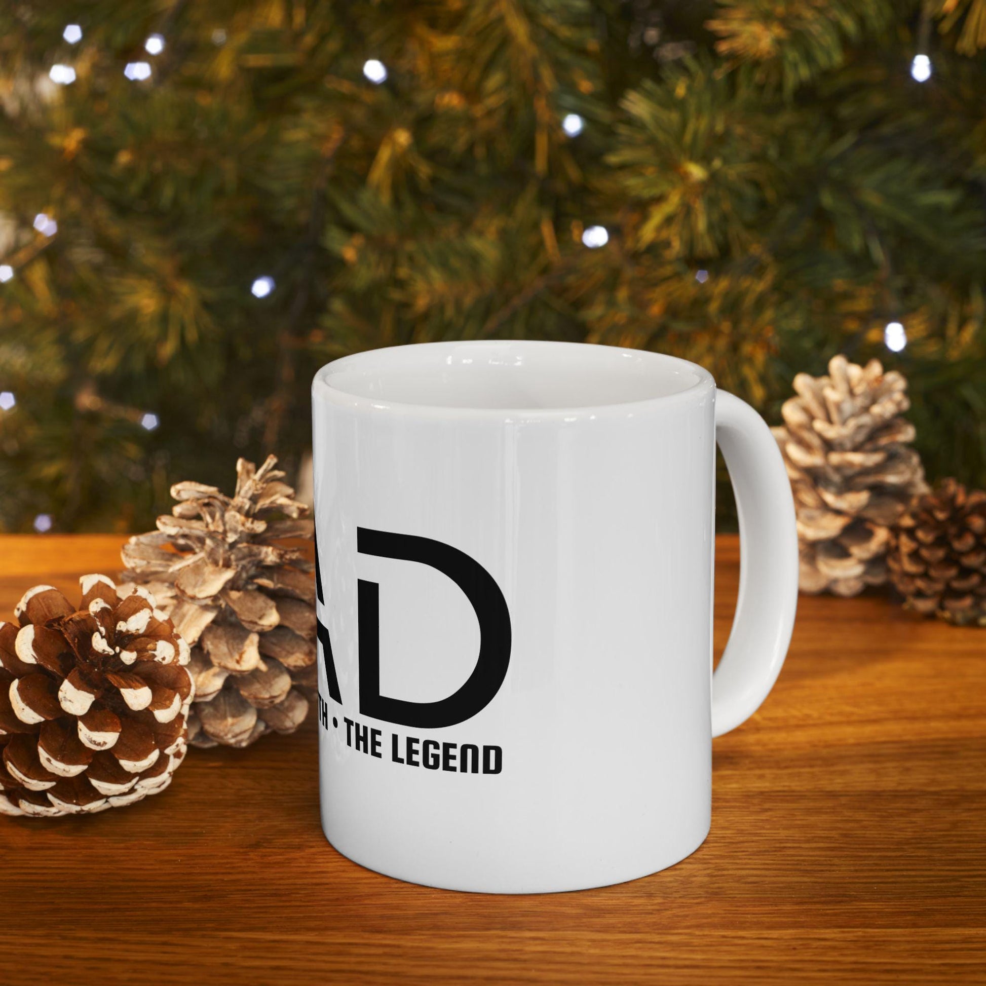 Dad The Myth The Man The Legend Ceramic Mug - 11oz  15oz Fathers Day Gift for Dad, Coffee Cup from Sons, Daughters & Wives - Toddcraft