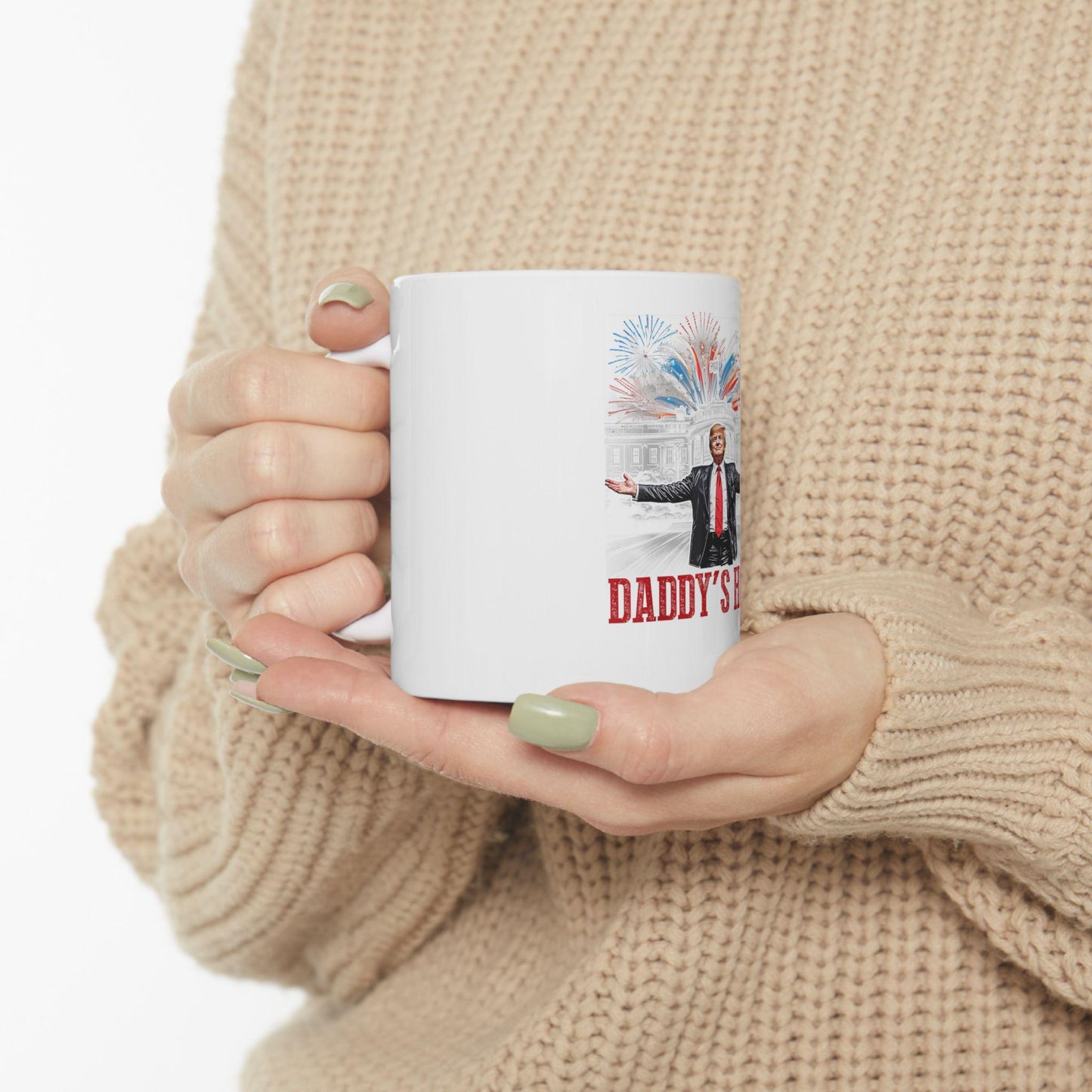 Daddys Home Trump Coffee Mug  Funny Political Gift, Presidential Campaign Cup, Unique Dad Fathers Day Present - Toddcraft