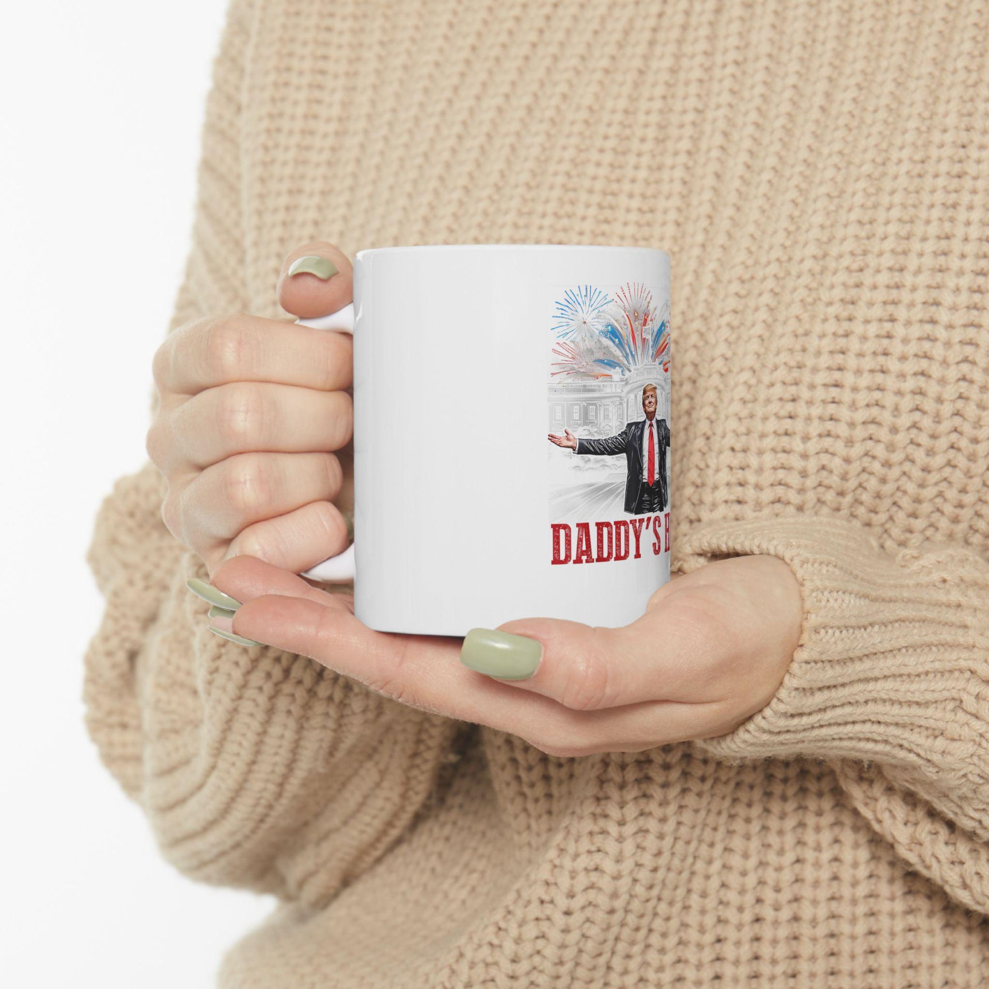 Daddys Home Trump Coffee Mug  Funny Political Gift, Presidential Campaign Cup, Unique Dad Fathers Day Present - Toddcraft