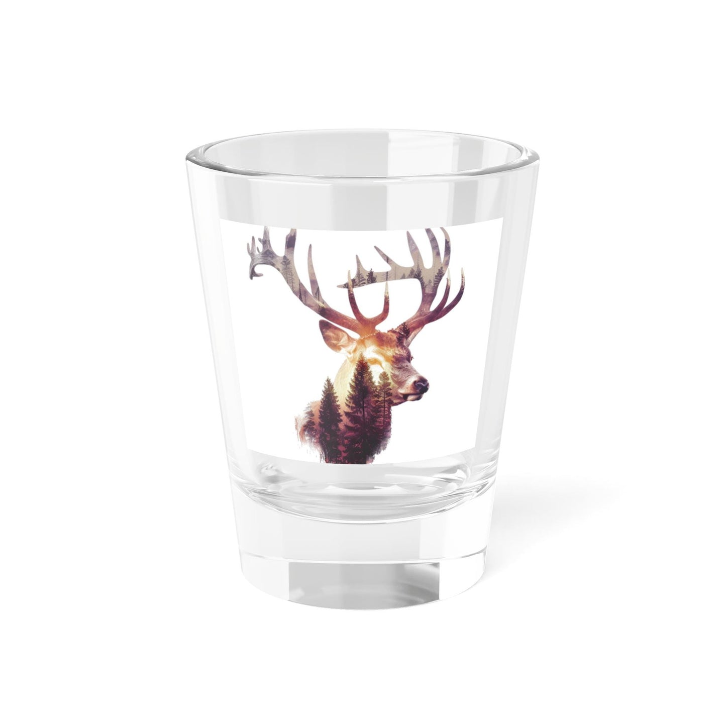 Elk Antler Shot Glass 1.5oz - Nature & Hunter Lovers Gift, Outdoor Enthusiasts Drinking Glass, Rustic Wildlife Barware - Toddcraft