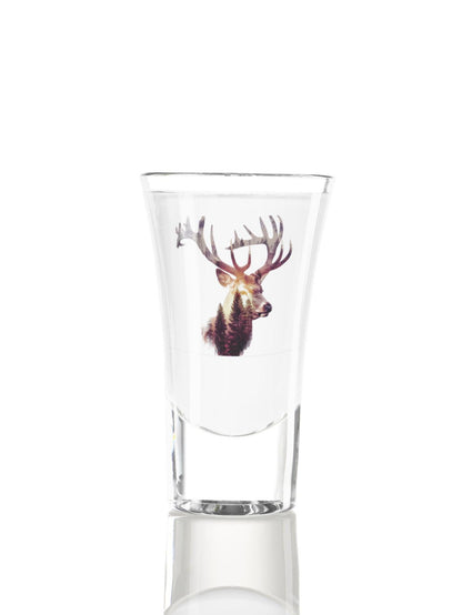 Elk Head Shot Glass 1.5oz with Huge Antlers - Hunters Whiskey Glass, Perfect After the Big Hunt Gift - Toddcraft
