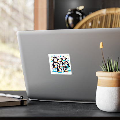 Funny Penguin Reality Kiss-Cut Vinyl Decals: Custom Die-Cut Stickers for Laptops, Hydroflasks & More - Toddcraft