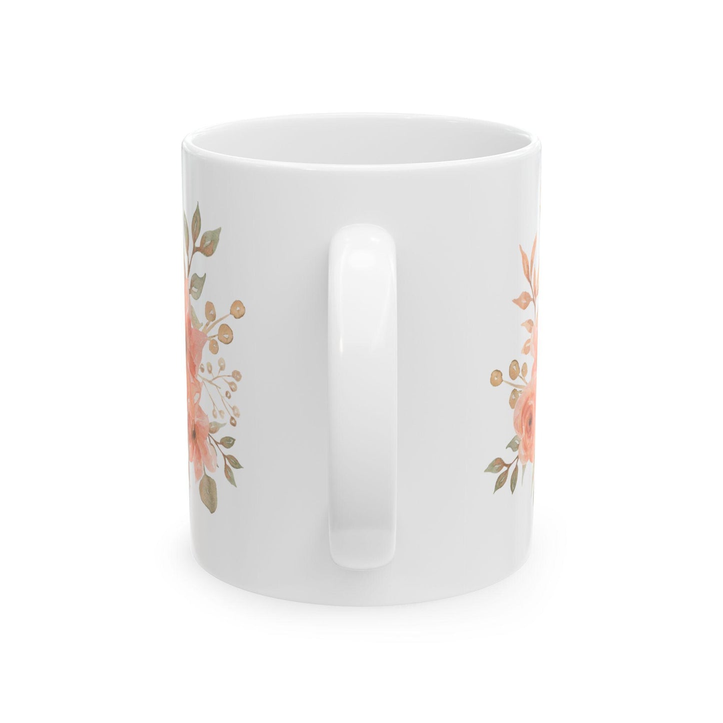 Handcrafted Floral Ceramic Mug: Rustic Charm for Daily Use, Coffee Lovers & Unique Gift Ideas - Toddcraft