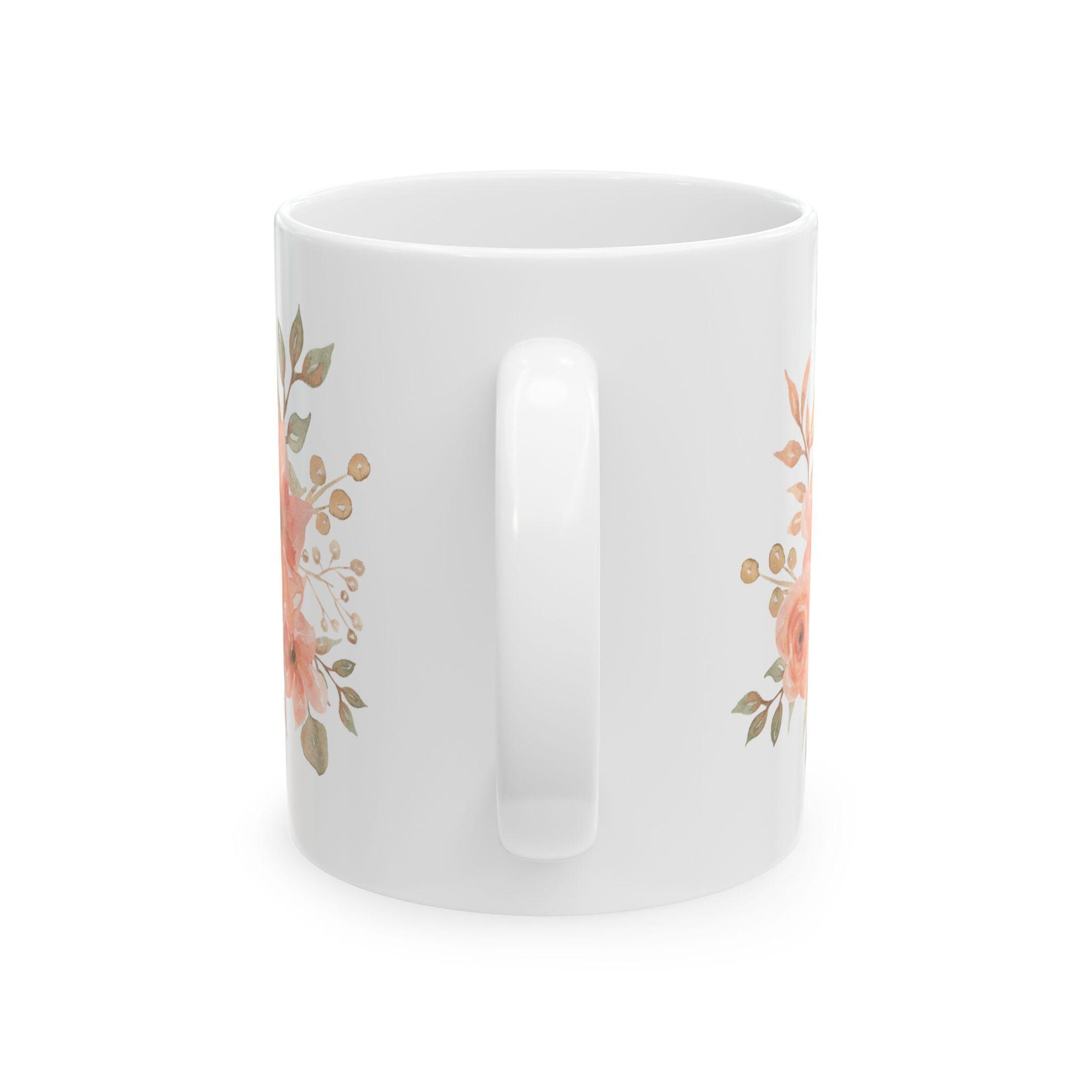 Handcrafted Floral Ceramic Mug: Rustic Charm for Daily Use, Coffee Lovers & Unique Gift Ideas - Toddcraft