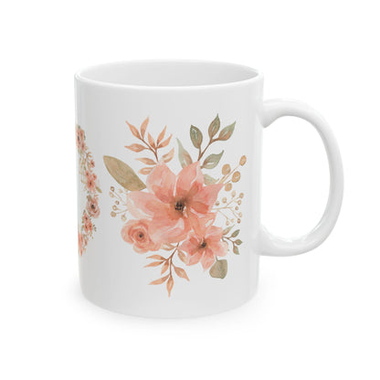 Handcrafted Floral Ceramic Mug: Rustic Charm for Daily Use, Coffee Lovers & Unique Gift Ideas - Toddcraft