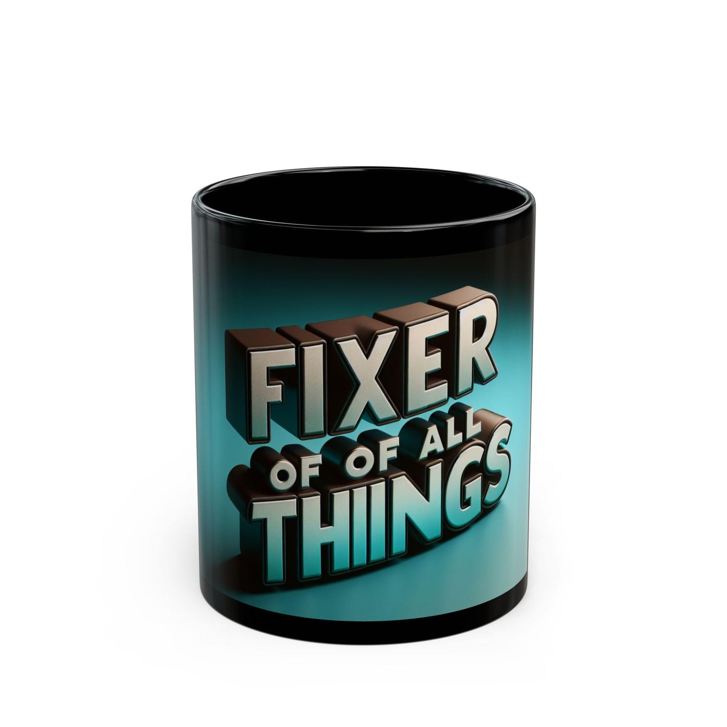 Handyman's Essential: Fixer of All Things Black Coffee Mug - 11oz & 15oz Ceramic Cup - Toddcraft