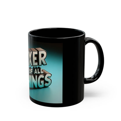 Handyman's Essential: Fixer of All Things Black Coffee Mug - 11oz & 15oz Ceramic Cup - Toddcraft