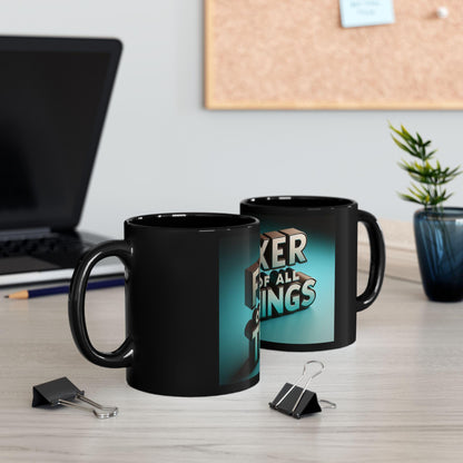 Handyman's Essential: Fixer of All Things Black Coffee Mug - 11oz & 15oz Ceramic Cup - Toddcraft