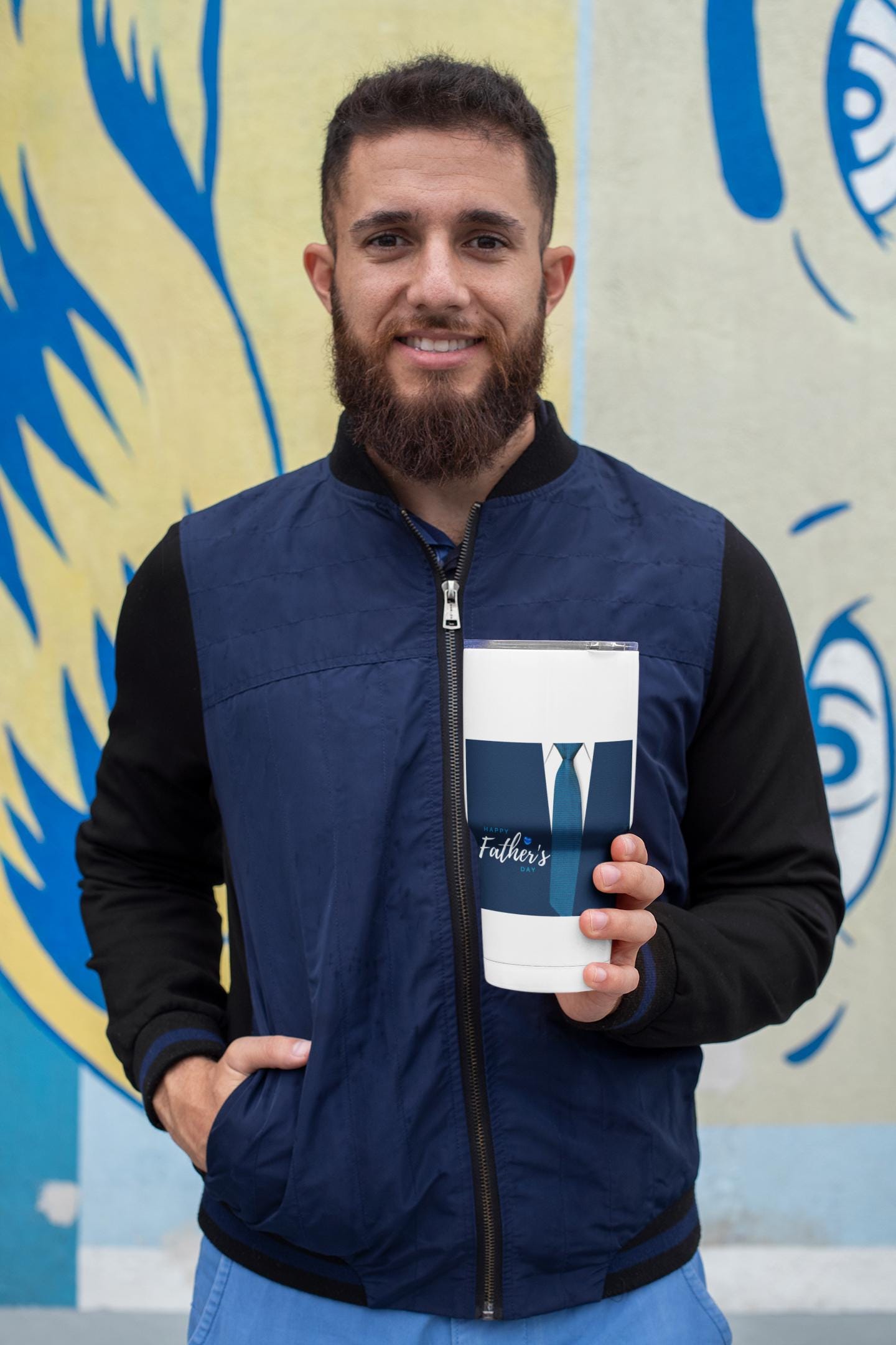 Happy Father's Day Tumbler - Perfect Gift for Dad, Step Dad, or Grandpa - Great Birthday Present for Couples Insulated Travel Tumbler, 40oz - Toddcraft