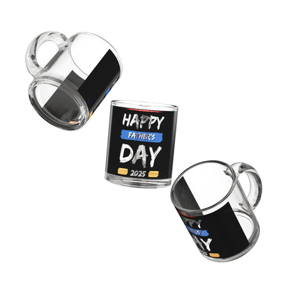 Happy Fathers Day Glass Mug 10oz  Coffee & Tea Gift for Dad from Siblings or Wife, Great Fathers Day Present - Toddcraft