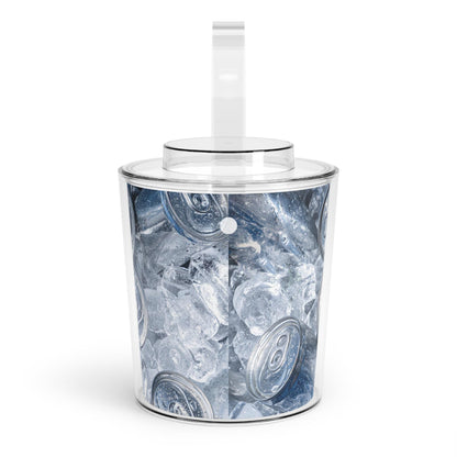 Ice Bucket with Tongs  Stainless Steel Beer Ice Bucket Gift, Chill Cans & Bottles, Party Cooler Accessory - Toddcraft