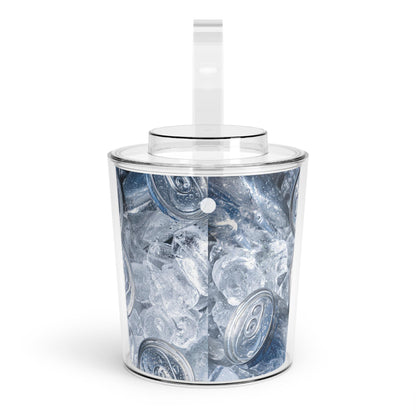 Ice Bucket with Tongs  Stainless Steel Beer Ice Bucket Gift, Chill Cans & Bottles, Party Cooler Accessory - Toddcraft