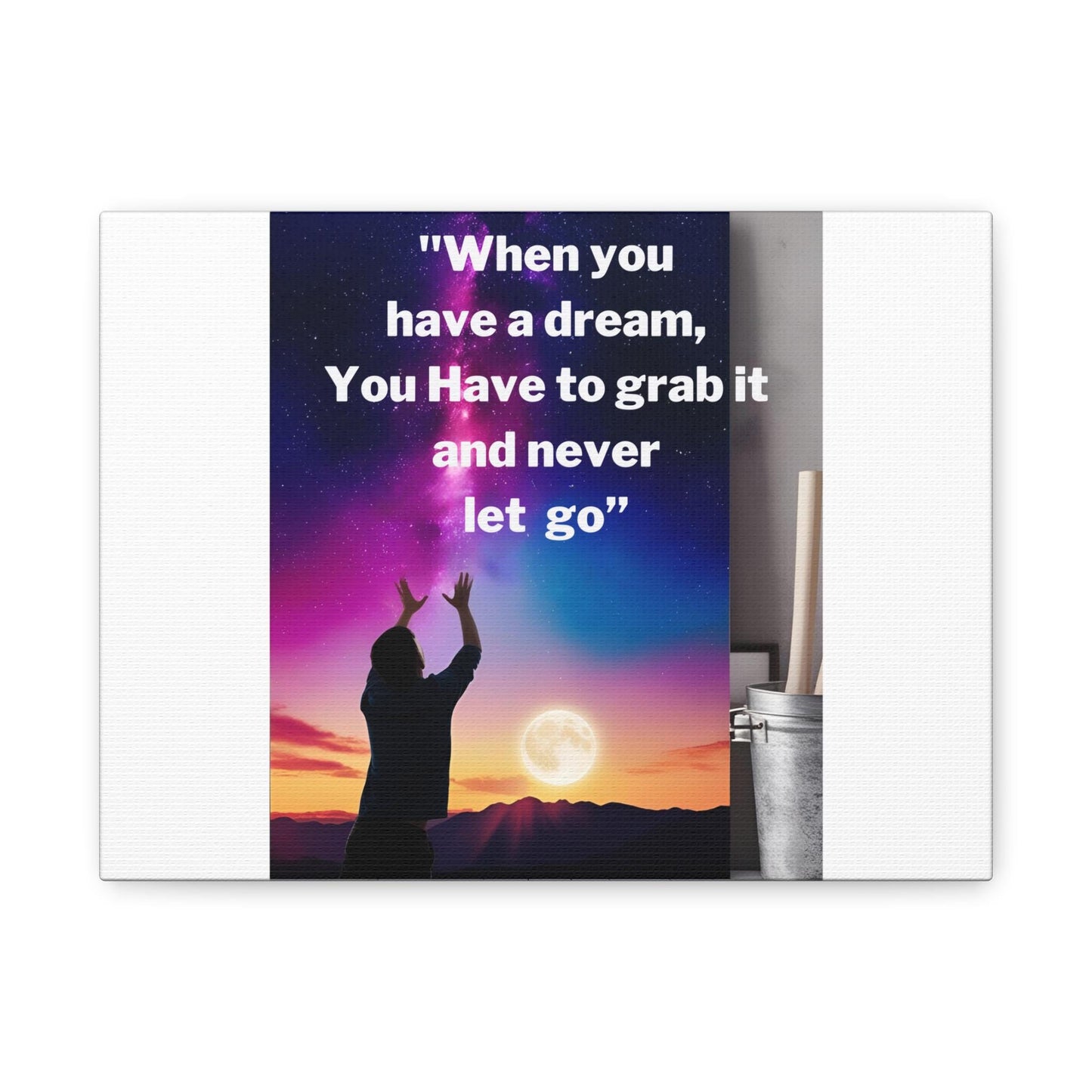 Inspirational Quote Canvas Wall Art - Carol Burnett Dream Quote Matte Stretched 1.25" Depth Home Decor Motivational Gift - Toddcraft