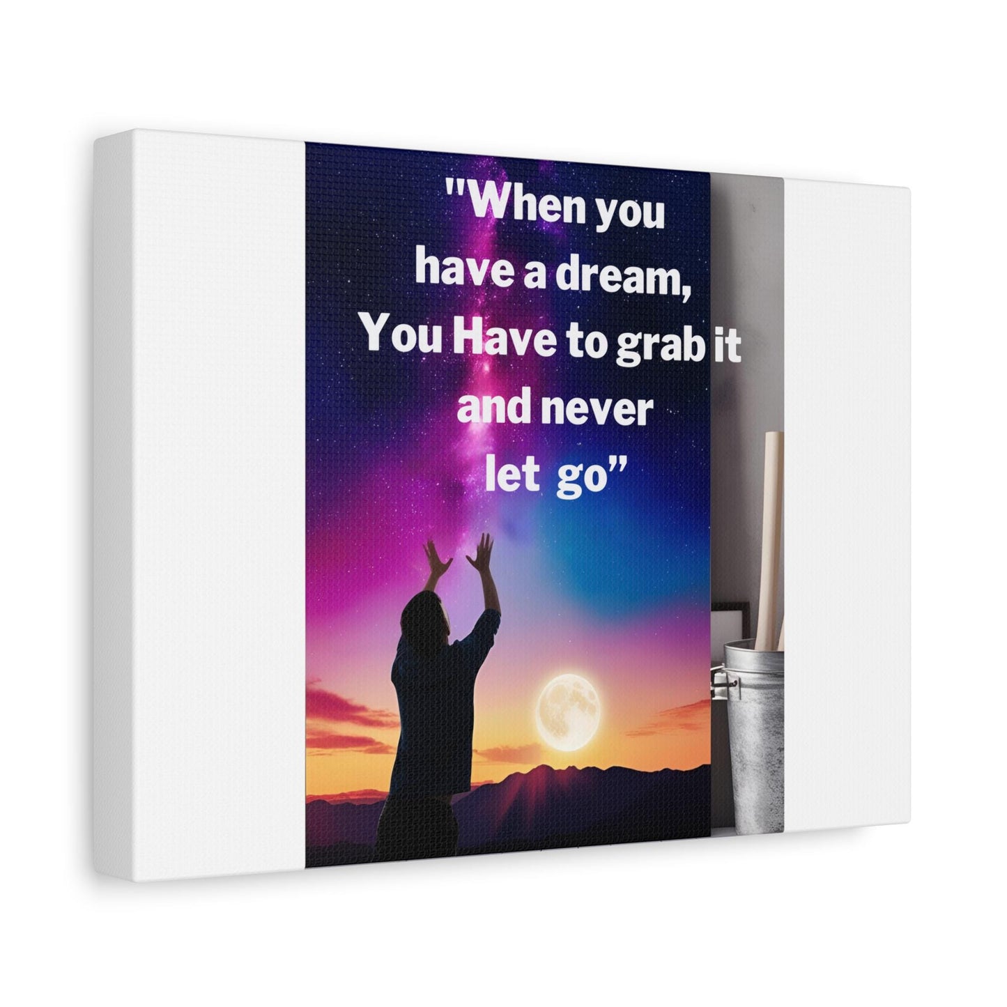 Inspirational Quote Canvas Wall Art - Carol Burnett Dream Quote Matte Stretched 1.25" Depth Home Decor Motivational Gift - Toddcraft