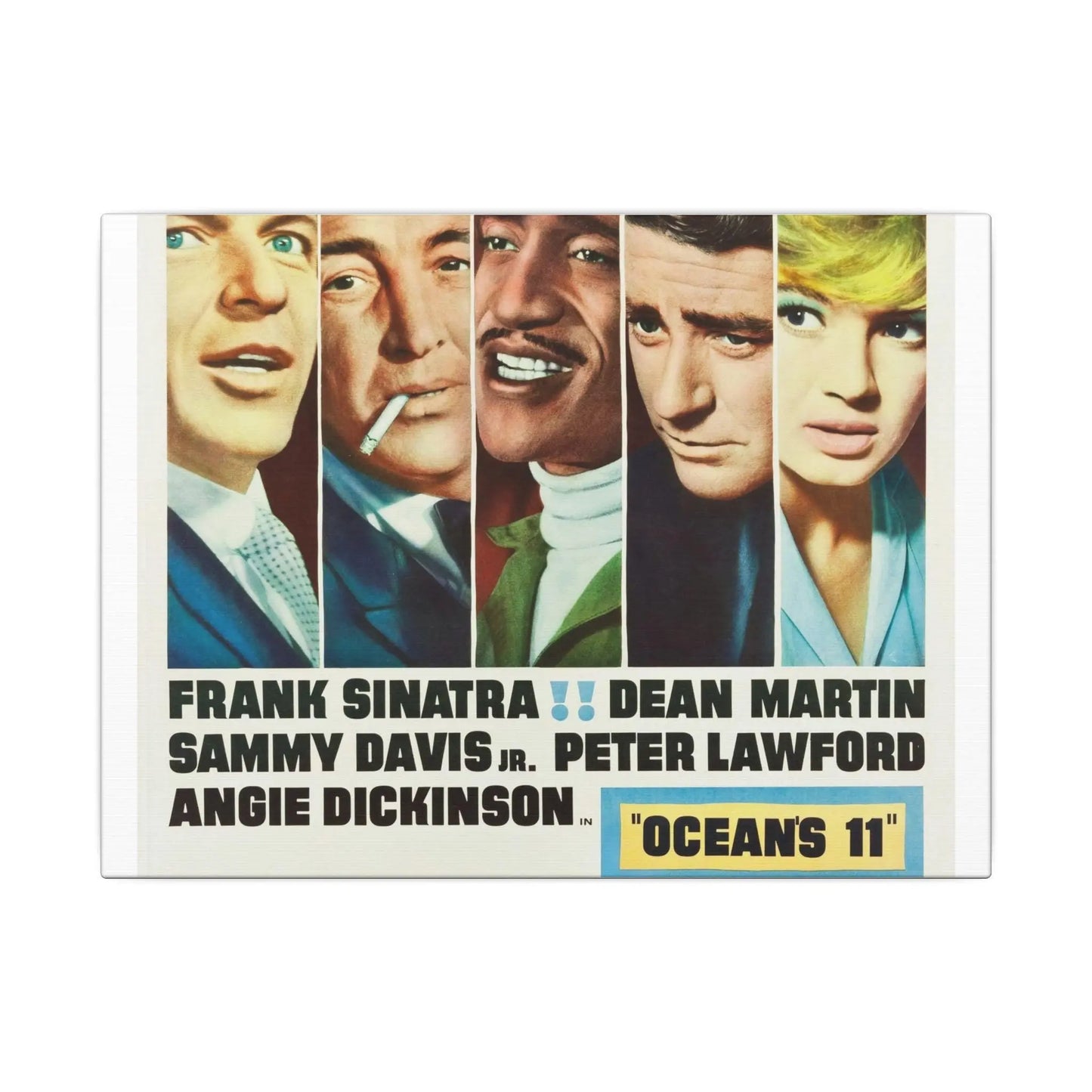 Ocean's 11 Original Movie Poster Matte Canvas Wall Art, Stretched 0.75" Multi-Size Film Decor Gift - Toddcraft