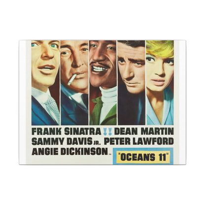 Ocean's 11 Original Movie Poster Matte Canvas Wall Art, Stretched 0.75" Multi-Size Film Decor Gift - Toddcraft