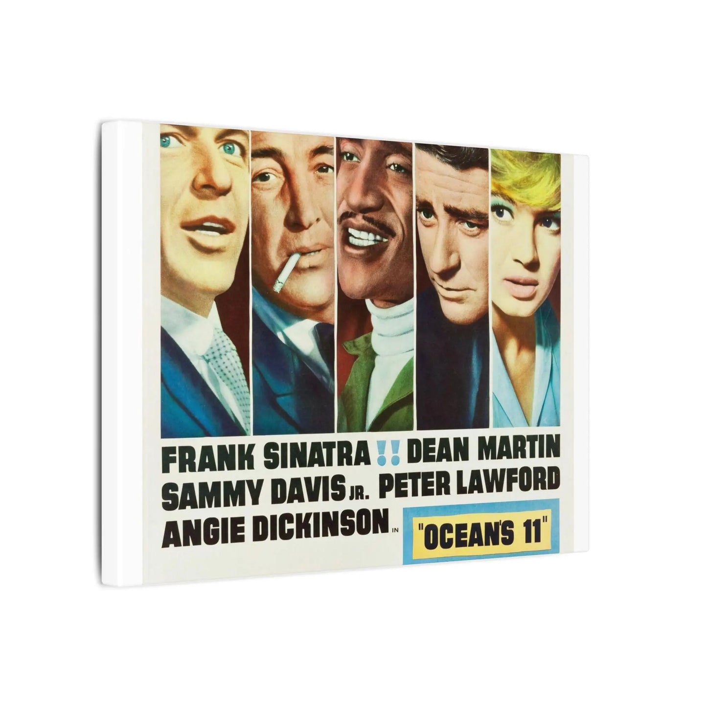 Ocean's 11 Original Movie Poster Matte Canvas Wall Art, Stretched 0.75" Multi-Size Film Decor Gift - Toddcraft