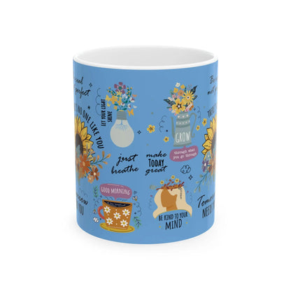Positive Sayings Ceramic Mug 11oz & 15oz - Mood Boosting Coffee Tea Cup Gift for Drinkers, Motivational Quote Cup, Happy Morning Beverage - Toddcraft