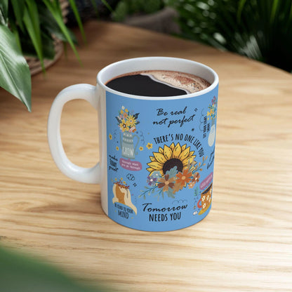 Positive Sayings Ceramic Mug 11oz & 15oz - Mood Boosting Coffee Tea Cup Gift for Drinkers, Motivational Quote Cup, Happy Morning Beverage - Toddcraft