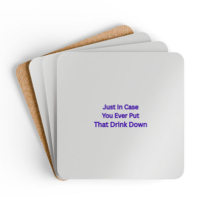 Quirky Corkwood Drink Coasters: Funny Protectors for Home Parties & Bar Decor - Toddcraft
