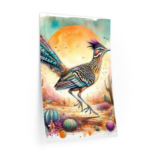 Roadrunner Wall Decals Desert Landscape for Office Home Dorm Rooms Arizona State Bird Beep Beep Decor - Toddcraft