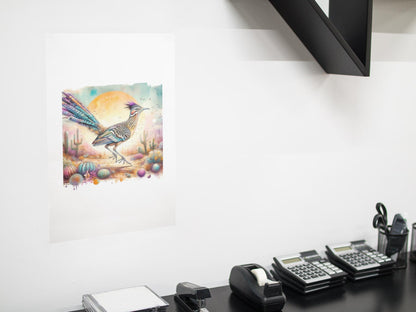 Roadrunner Wall Decals Desert Landscape for Office Home Dorm Rooms Arizona State Bird Beep Beep Decor - Toddcraft