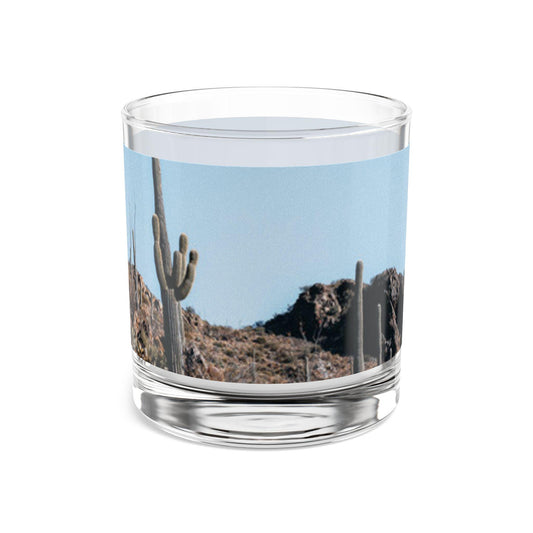 Saguaro Cactus Rocks Glass 10oz  Unique Southwestern Whiskey Glass, Desert Barware Gift for Him, Handmade Cocktail Glassware - Toddcraft