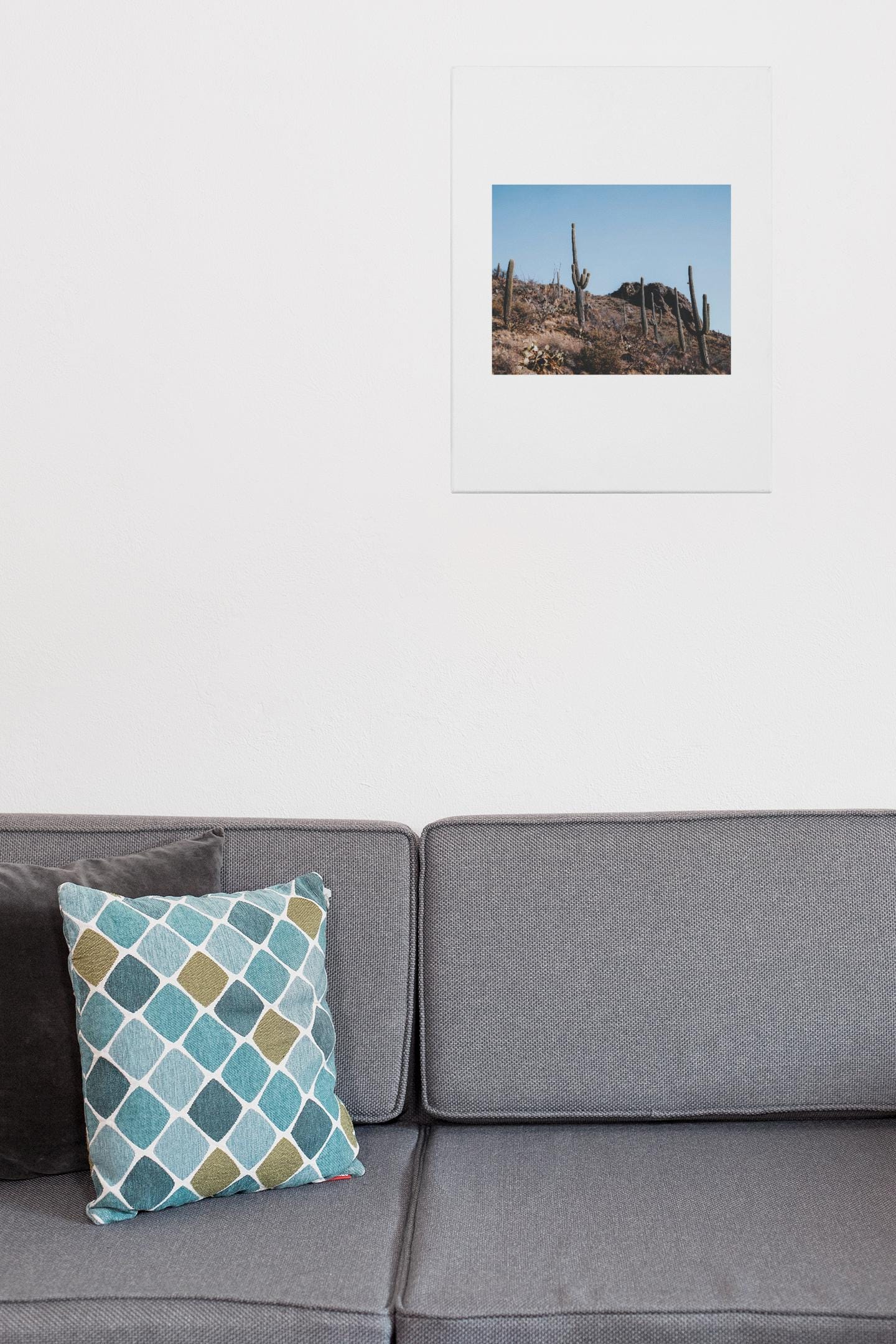 Saguaro Desert Landscape Graphic Tee | Classic Stretched Canvas Style T-Shirt | Southwest Sunset Nature Shirt - Toddcraft