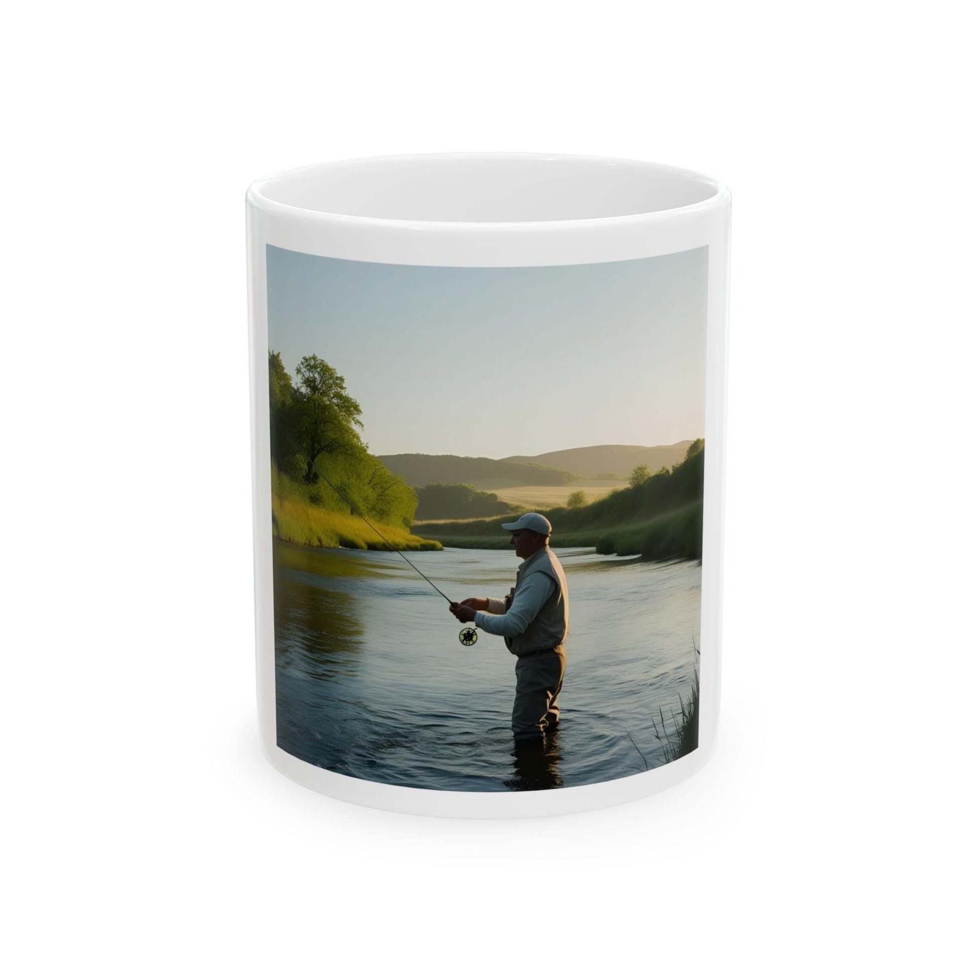 Scenic Fishing Ceramic Mug: Angler's Gift for Nature Enthusiasts & Outdoor Adventure Lovers - Toddcraft