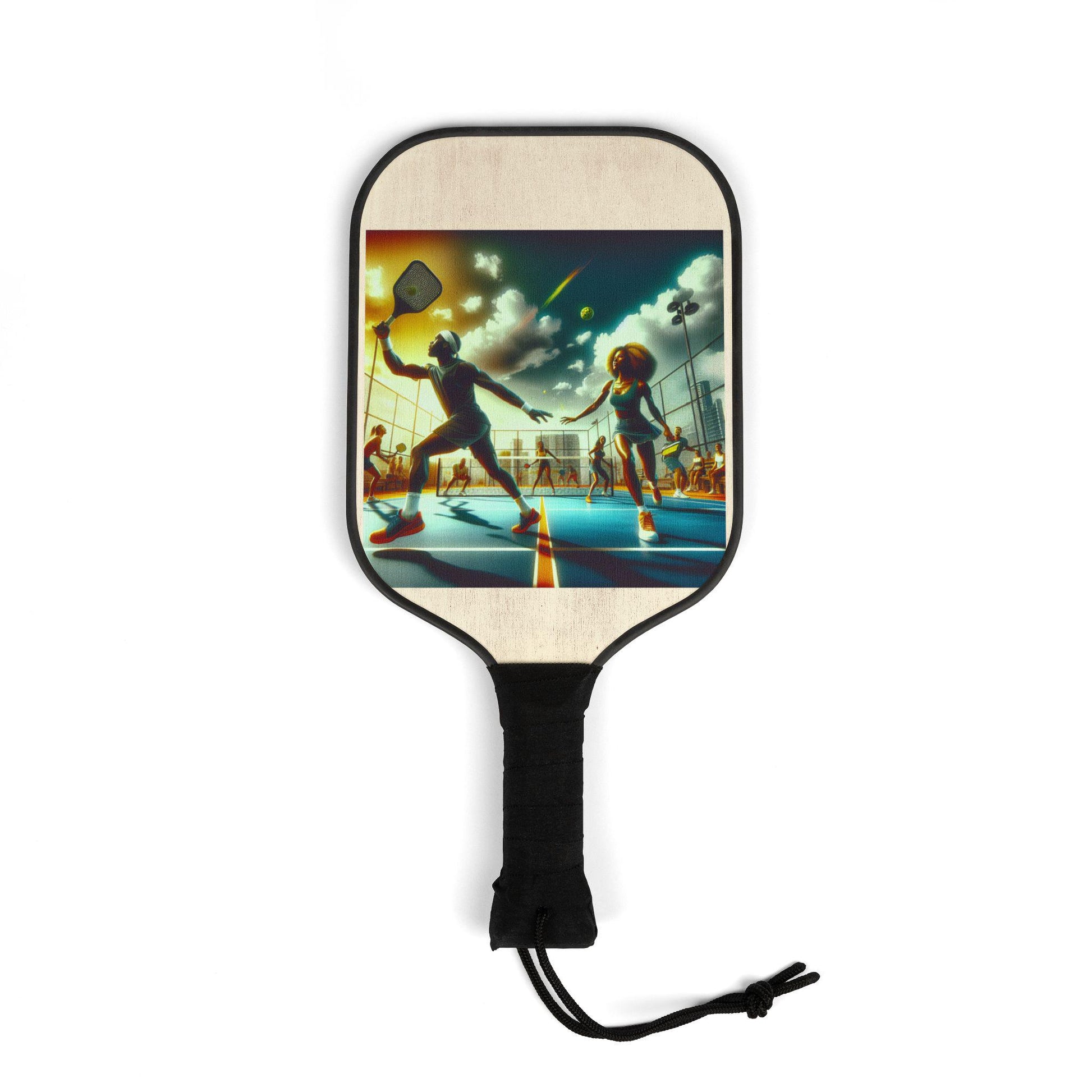 Stylish Retro 3D Pickleball Paddle Kit: Custom Crafted 2-Piece Set for Unique Sports Enthusiasts - Toddcraft